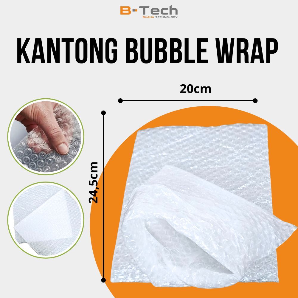

Packing Plastik Kantong Bubble Wrap Lembaran 20x24,5 cm Tebal Bening Murah