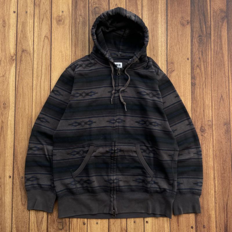 Hoodie Zipper Uniqlo Navajo