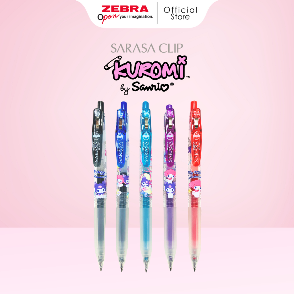 

ZEBRA Sarasa Clip JJ15 Pulpen Pena 0.5mm My Melody Kuromi 50th Anniversary Series Limited Edition Retractable Ballpoint Pen Water - SATUAN