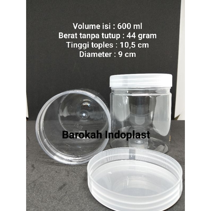 Toples Tabung 600ml / Toples Silinder 600ml