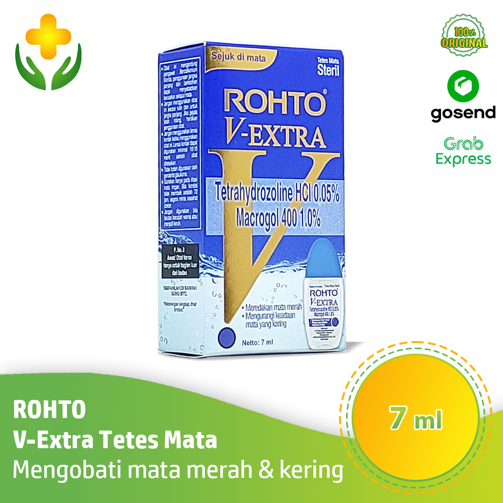 Rohto V Extra Tetes Mata 1 Botol - Obat Tetes Mata Merah & Kering