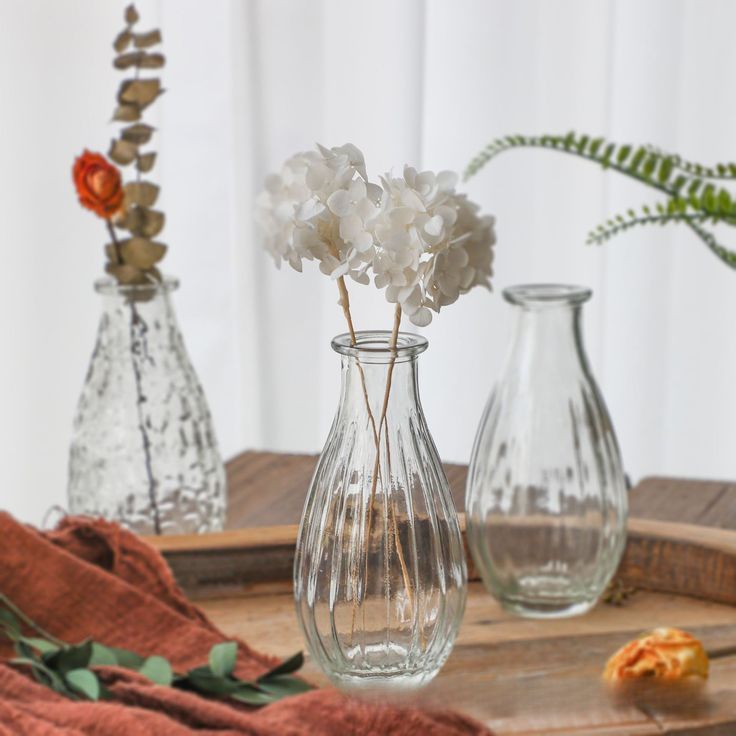 Vas Kaca Kecil/ Vas Kaca Korea Mini/ Vas Bunga Kaca Unik/ Vas Bunga Minimalis