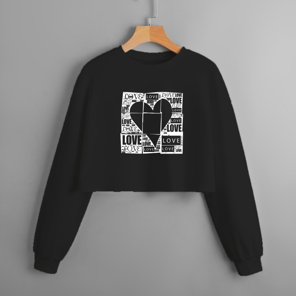 COD KAOS CROP TOP LENGAN PANJANG OVERSIZE /CROP TOP KOREA/CROP WANITA