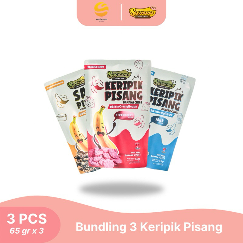 

Buynana Chips [PAKET BUNDLING 3 PCS] Keripik Pisang