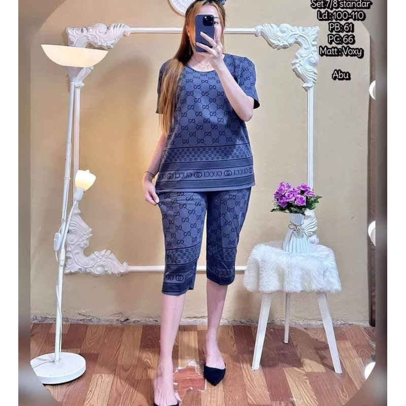 One set 7/8 Wanita One set Murah Setelan 7/8 Wanita Setelan Cewek Setelan Murah Set Wanita Setelan T