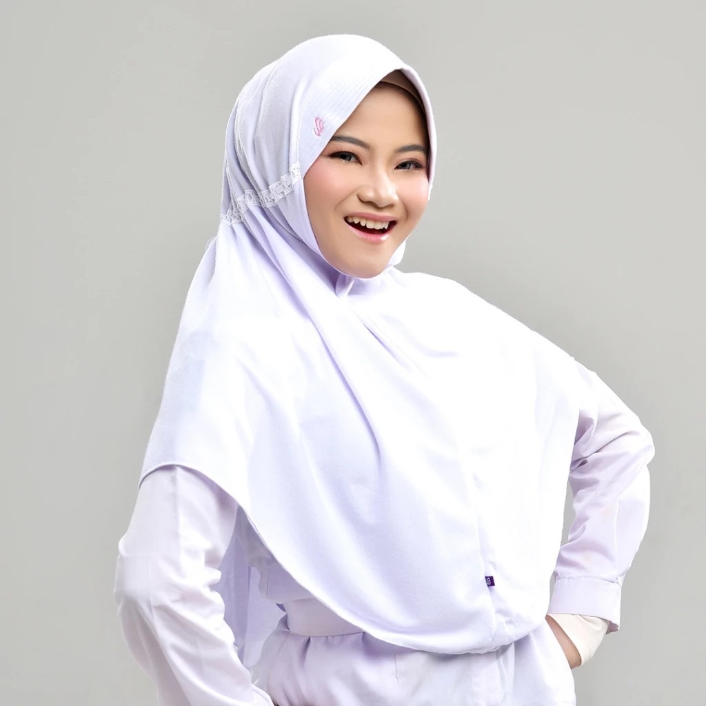 kerudung rabbani original innova putih kerudung sekolah