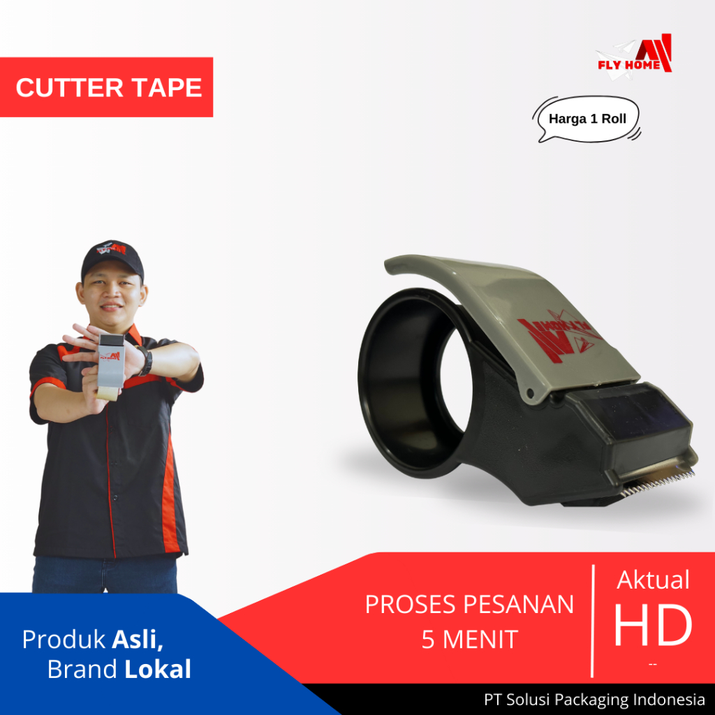 

FLYHOME Cutter tape 2inchi dispenser lakban 50mm alat pemotong lakban