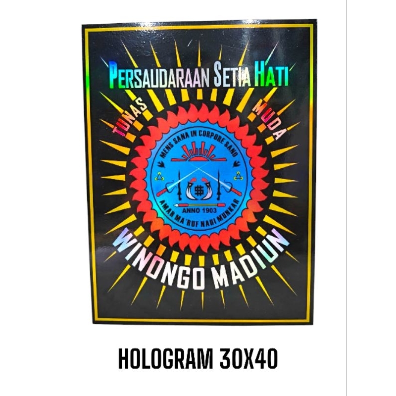 PIGORA DINDING PSHW WINONGO HOLOGRAM 30*40 / HIASAN DINDING / DEKORASI DINDING