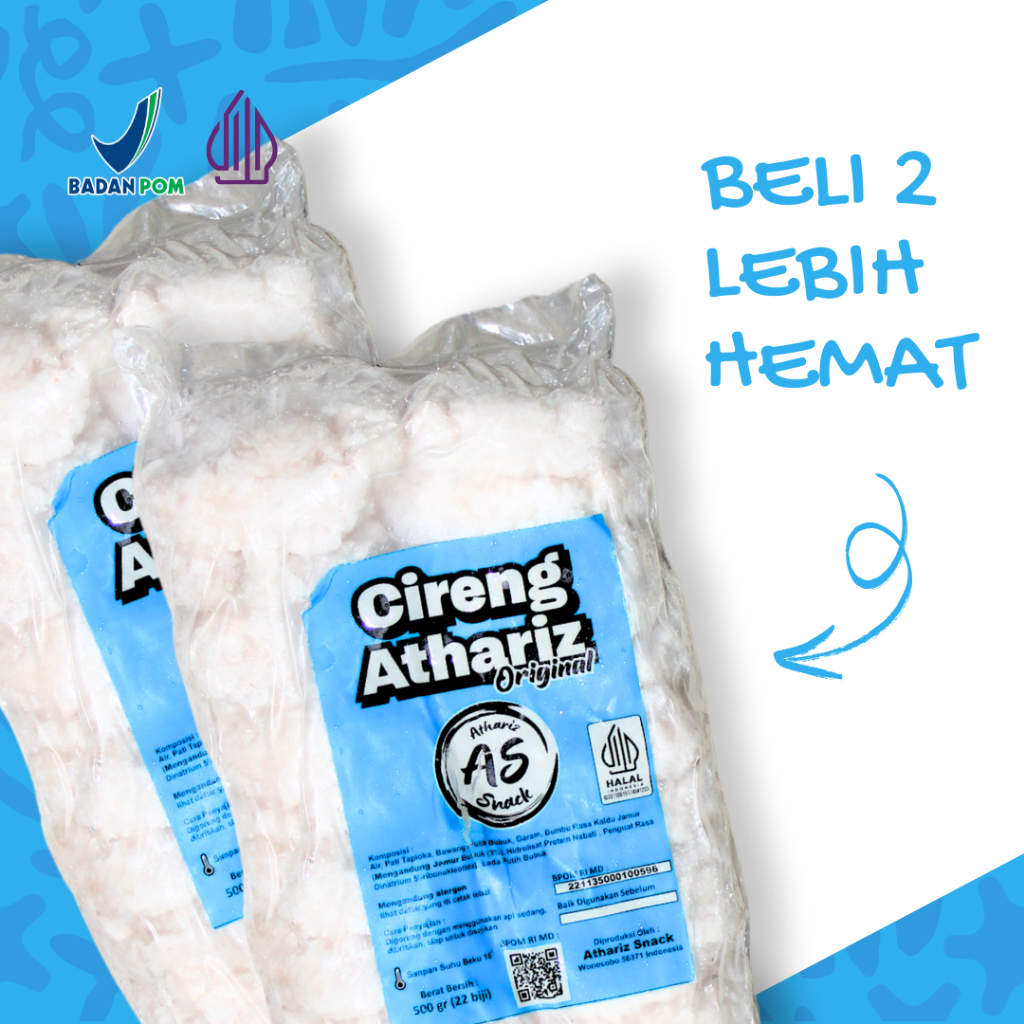 

Athariz Snack - PAKET HEMAT 2 Cireng Goreng Crispy Original 1000gr - BPOM & HALAL