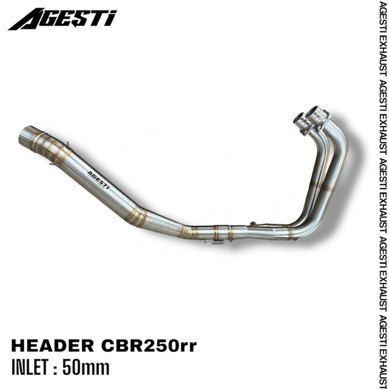 HEADER CBR250rr, HEADER r25, HEADER NEW NINJA| HEADER AGESTI EXHAUST INLET 50mm,60mm,65mm,70mm
