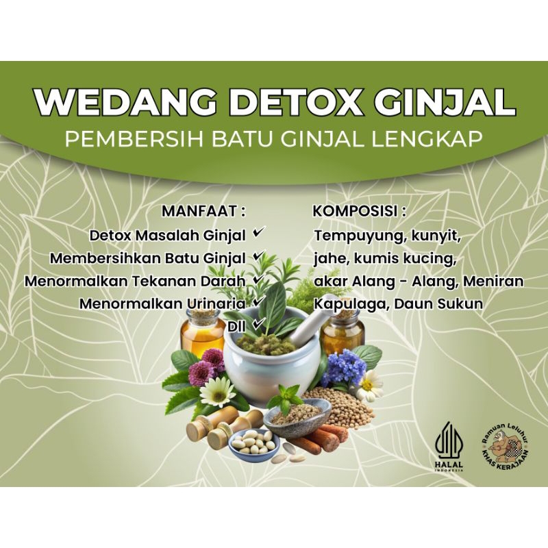 

wedang Detox ginjal herbal untuk batu ginjal dan sehat ginjal
