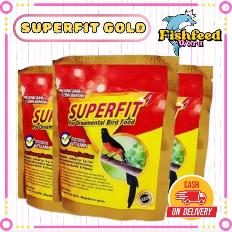 Superfit Gold Voer High Protein Pakan Burung Tinggi Protein Untuk Murai, Kacer, Cendet, Ciblek, dll.