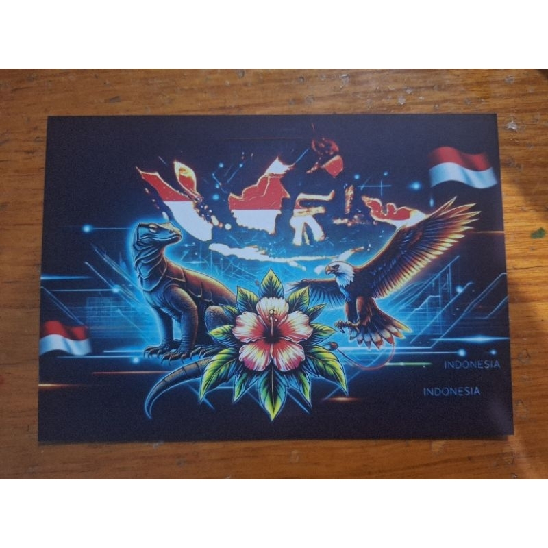 

kartu pos fantasy art Indonesia postcard