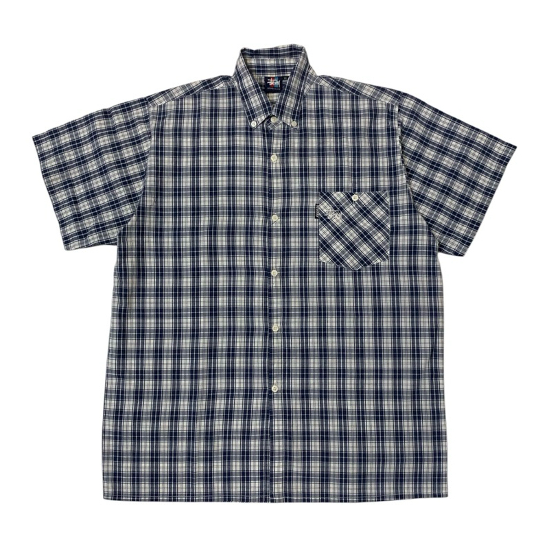 1998s Stussy Button Up Plaid Shirt / Vintage Stussy