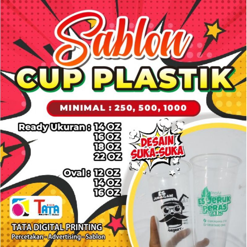 Sablon Cup / Gelas Minuman