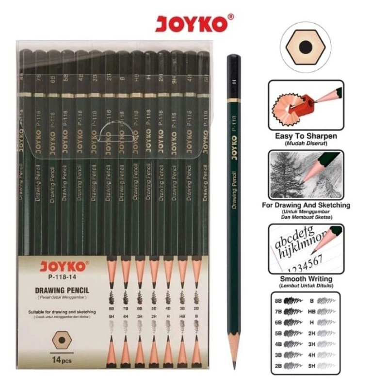 

JOYKO DRAWING PENCIL 1 SET 14 PIECE