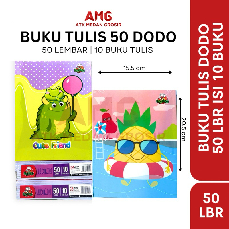 

BUKU TULIS 50 LEMBAR DODO 10 BUKU