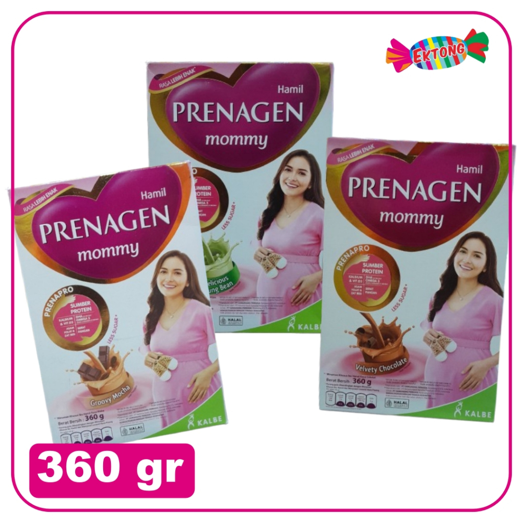 PRENAGEN Mommy 360gr All Variant - Delicious Mung Bean / Velvety Chocolate / Lovely Strawberry / Fre