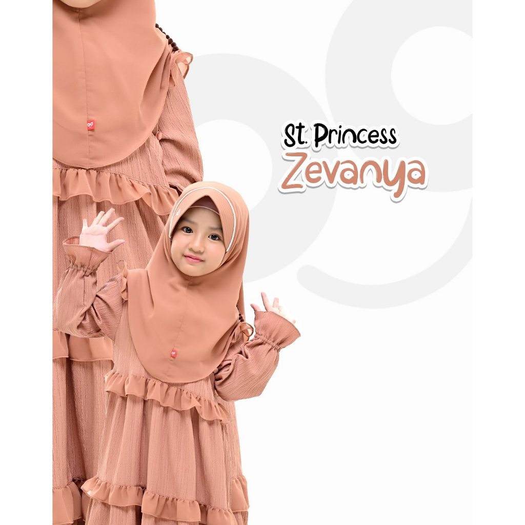 RABBANI - ST.PRINCESS ZEVANYA - BANI BATUTA - SETELAN GAMIS ANAK - GAMIS + HIJAB - RABBANI ORIGINAL