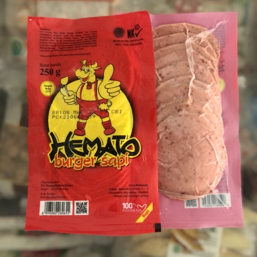 

HEMATO DAGING BURGER SAPI 250GR