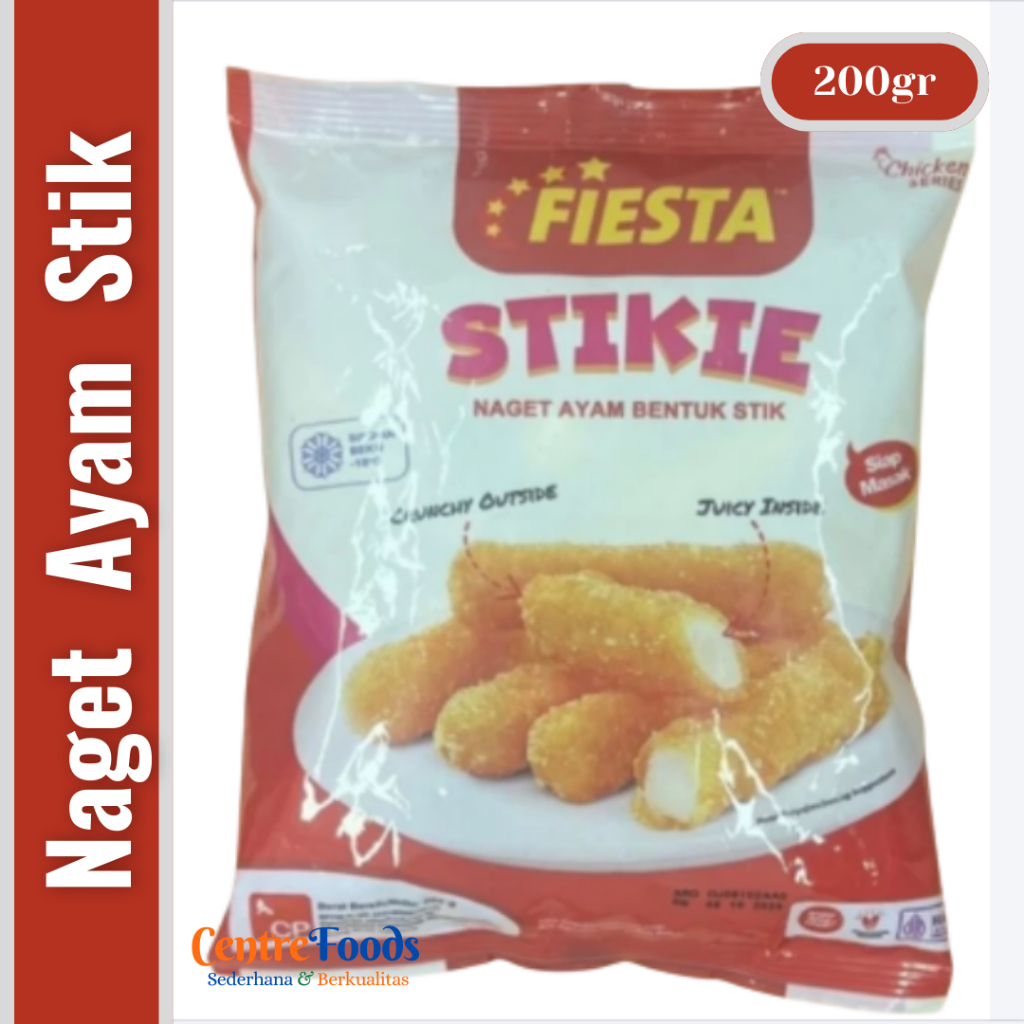 

Naget Ayam Stick - Stikie Chicken Fiesta | 200gr [ Harga Per BKS ]