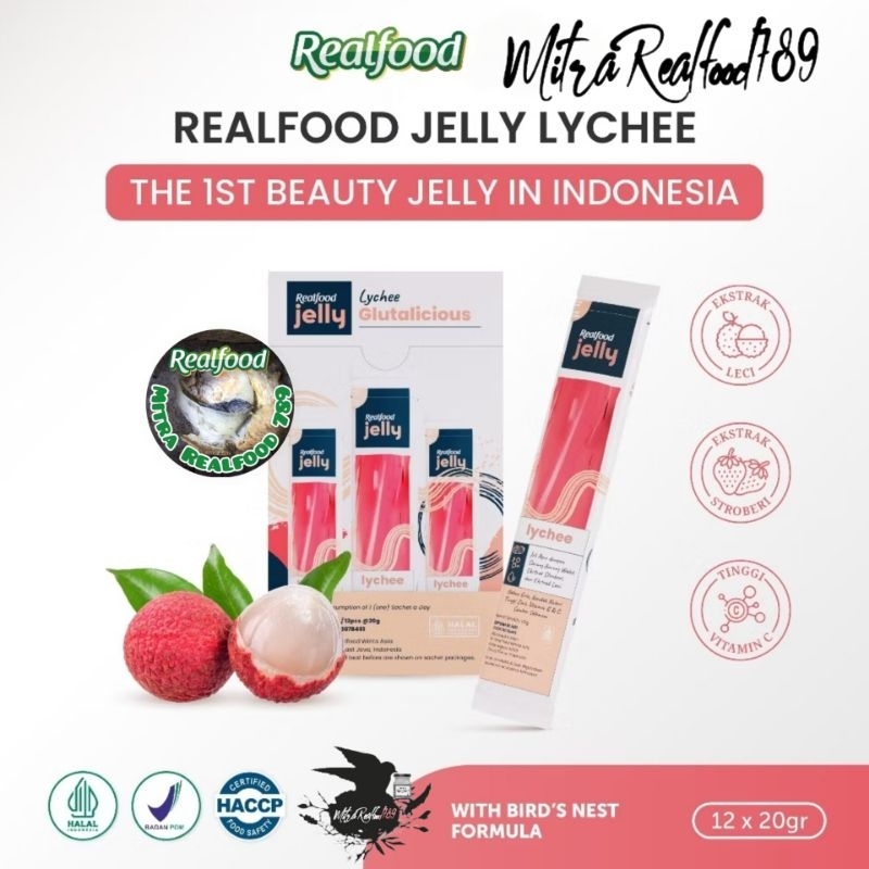 

Realfood Jelly Lychee Glutabright ( Formulasi Sarang Burung Walet 12 Pcs )