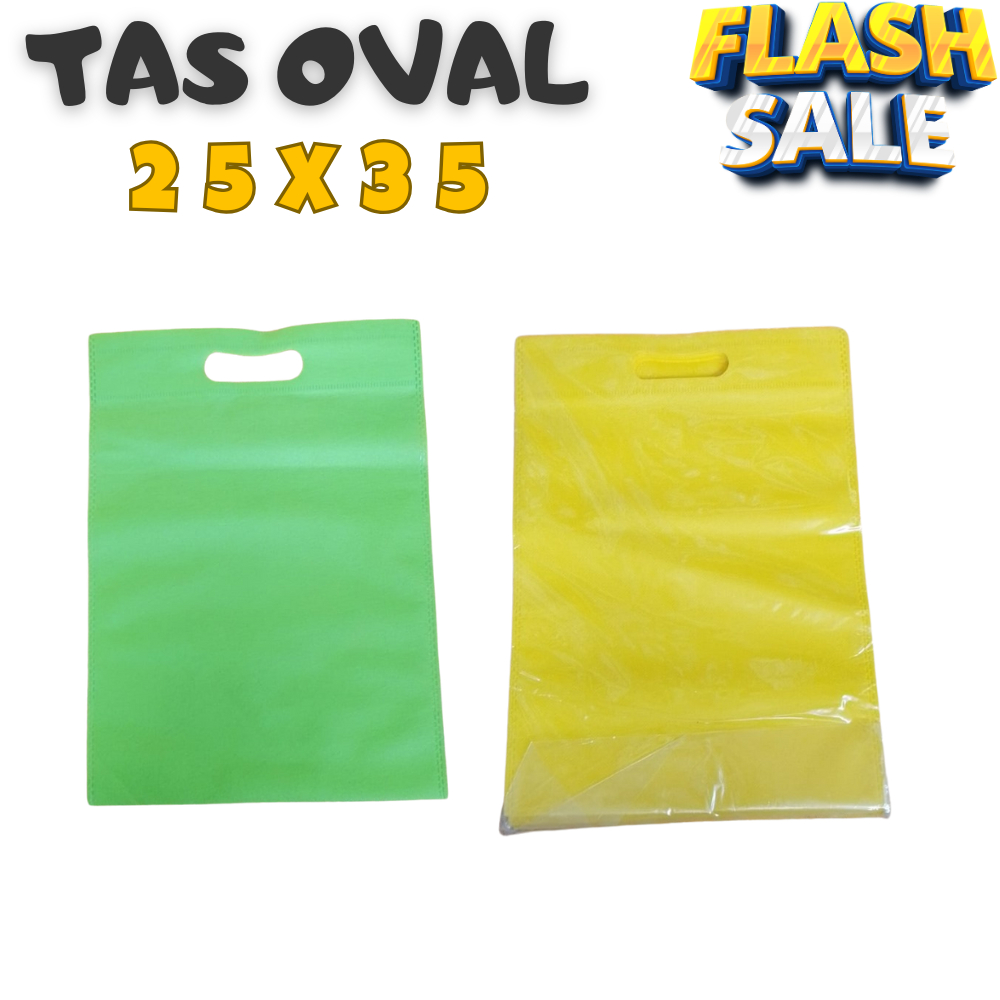 

Tas spunbond goodie bag Oval (Harga Per PCS) Uk (25x35) Ketebalan Kain 75 Gsm Dan 65gsm / Goodie Bag / Tas Kain Polos