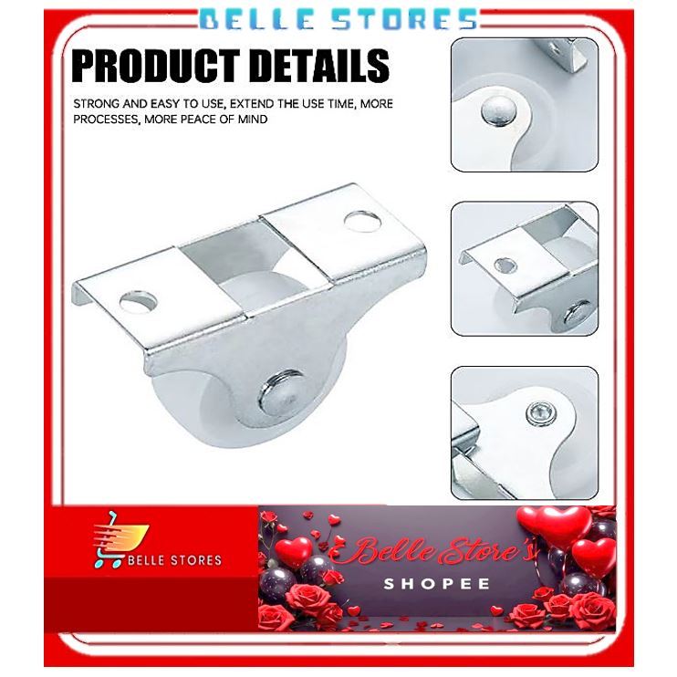 Roda Kastor Plate PVC Nylon Mati / Roda Troli 1 Inch