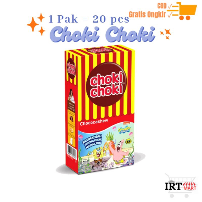 

Choki Choki Cashew SpongeBob GT Snack Ciki Anak Coklat Pasta