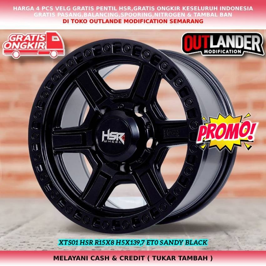 velg racing r15 lebar 8/velg mobil offroad r15 velg mobil Sidekick Vitara XL7 dll velg hsr xts01r15