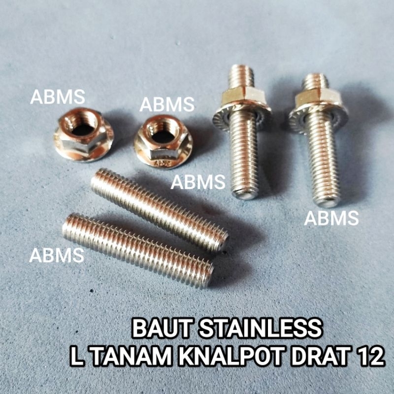 [COD] BAUT KNALPOT L TANAM BAHAN STAINLESS BAUT MUR KNALPOT MIO AEROX NMAX LEXI F1ZR RX KING RXZ RXK