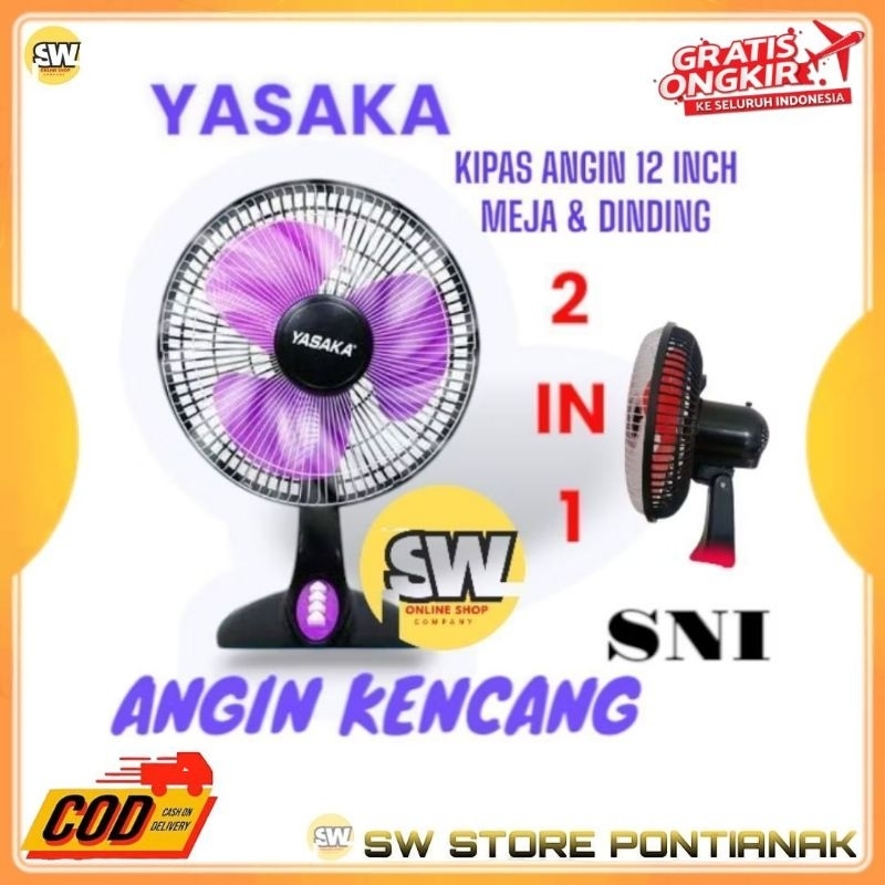 KIPAS ANGIN DINDING MEJA 12 INCH / WALL FAN & DESK FAN YASAKA 12"