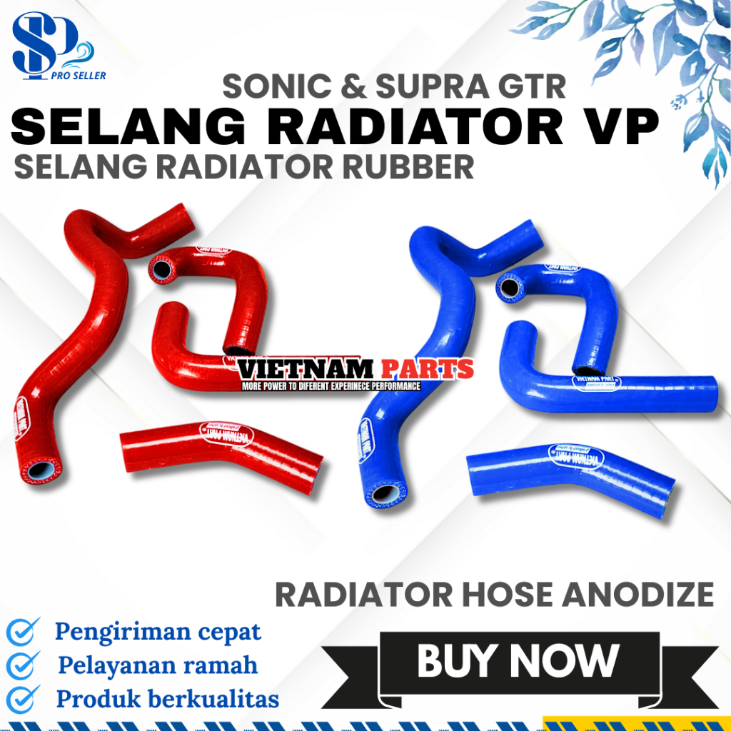 Selang Radiator SONIC SUPRA GTR RADIATOR HOSE SONIC SUPRA GTR 150 SELANG RADIATOR BAHAN RUBBER PNP