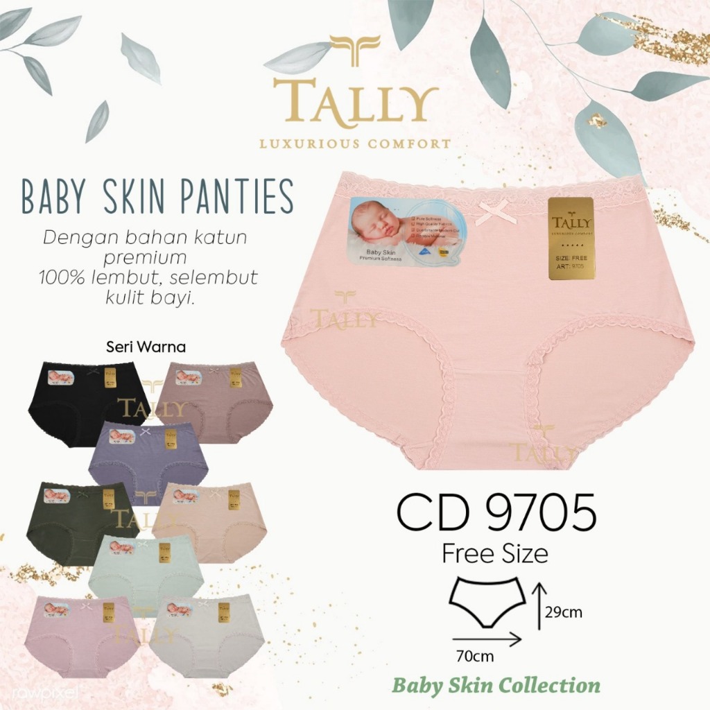 grosir celana dalam TALLY 9705 CD Celana Dalam Wanita Bahan Baby Skin fit L - XL