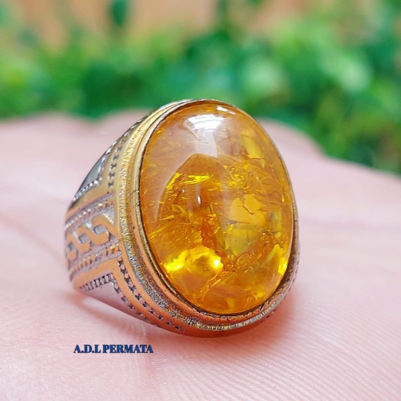 CINCIN BATU AKIK YELLOW PECAH SERIBU GOOD QUALTY