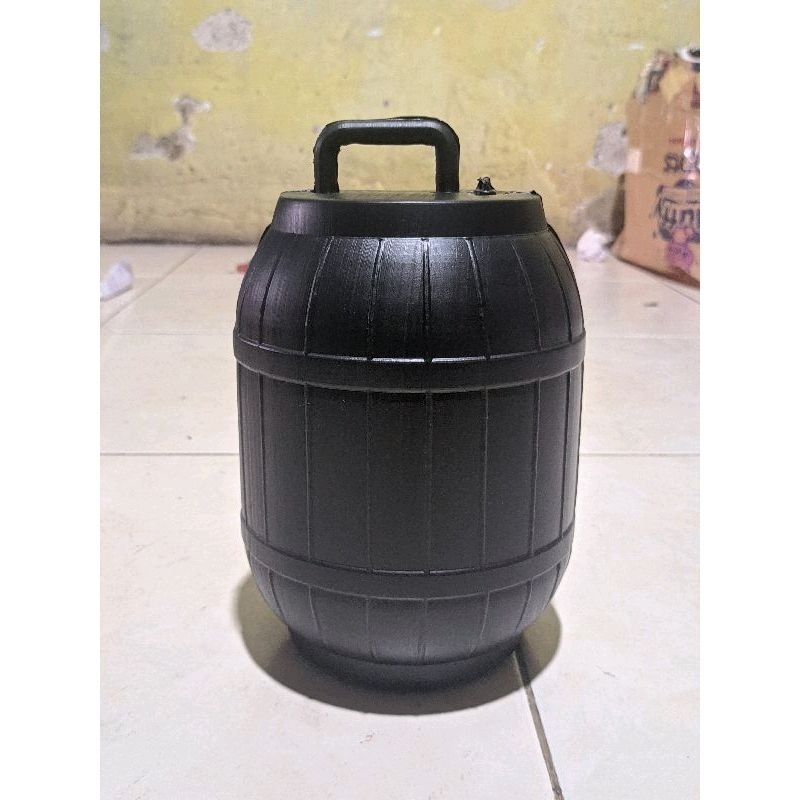 celengan tong plastik BESAR/ celengan plastik model gentong BESAR/ celengan tong besar dan kecil