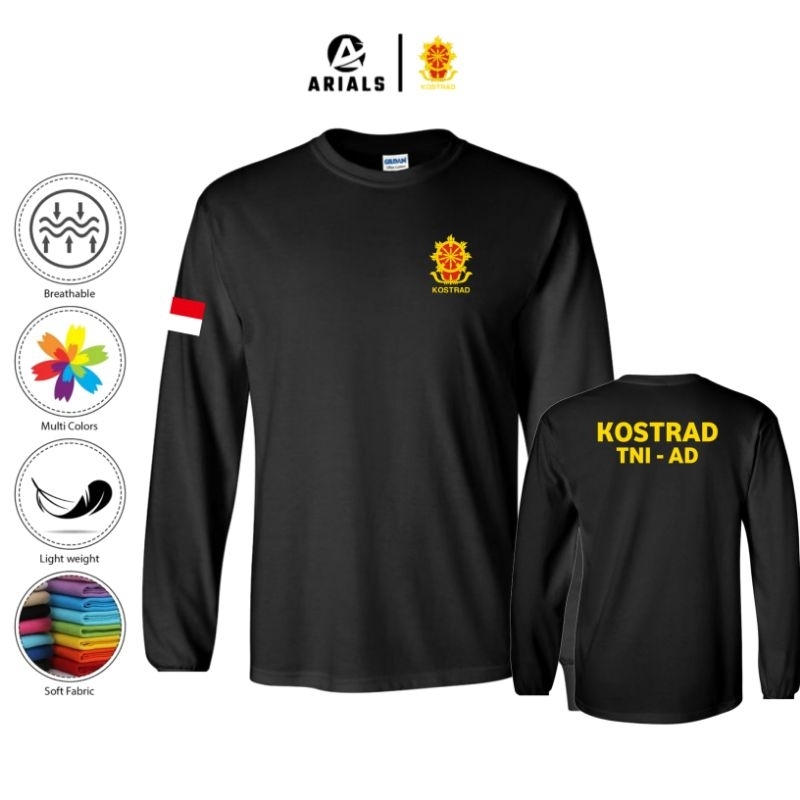 Arials Kaos Baju Lengan Panjang Kostrad TNI AD