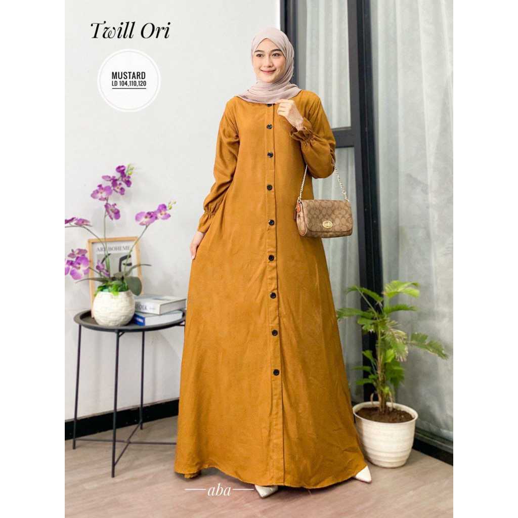 Promo Nikmatbatik - Gamis Putih - Gamis Polos Putih Bersih - Gamis Busui Kancing - Gamis Twill