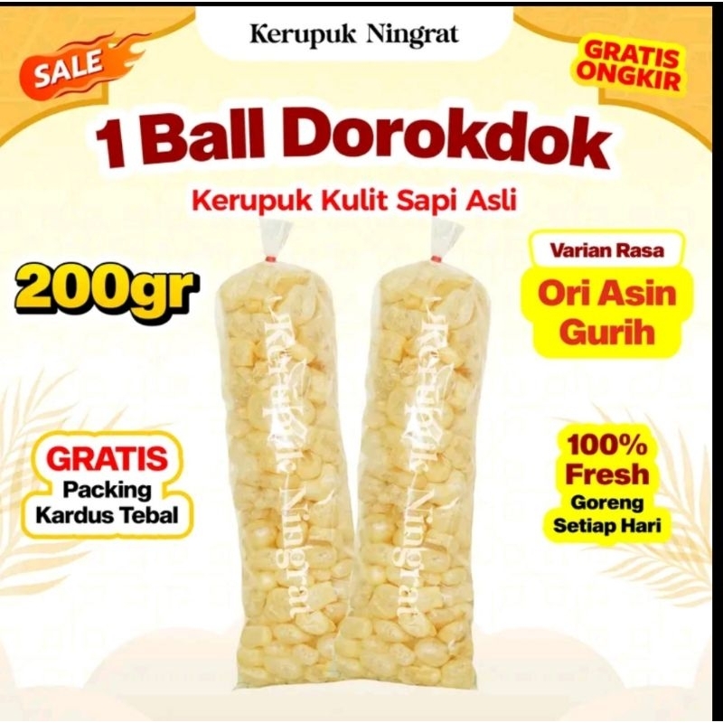 

1.Bal kerupuk kulit sapi asli rasa original gurih 200gr