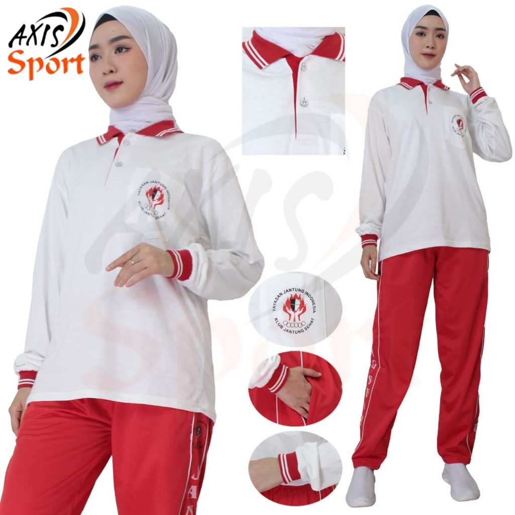 SETELAN OLAHRAGA SENAM JANTUNG SEHAT / SERAGAM OLAHRAGA JANTUNG SEHAT