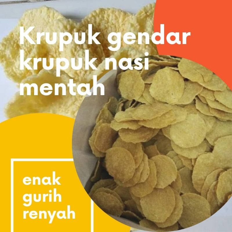 

Kerupuk Nasi Gendar & Nasi Mentah