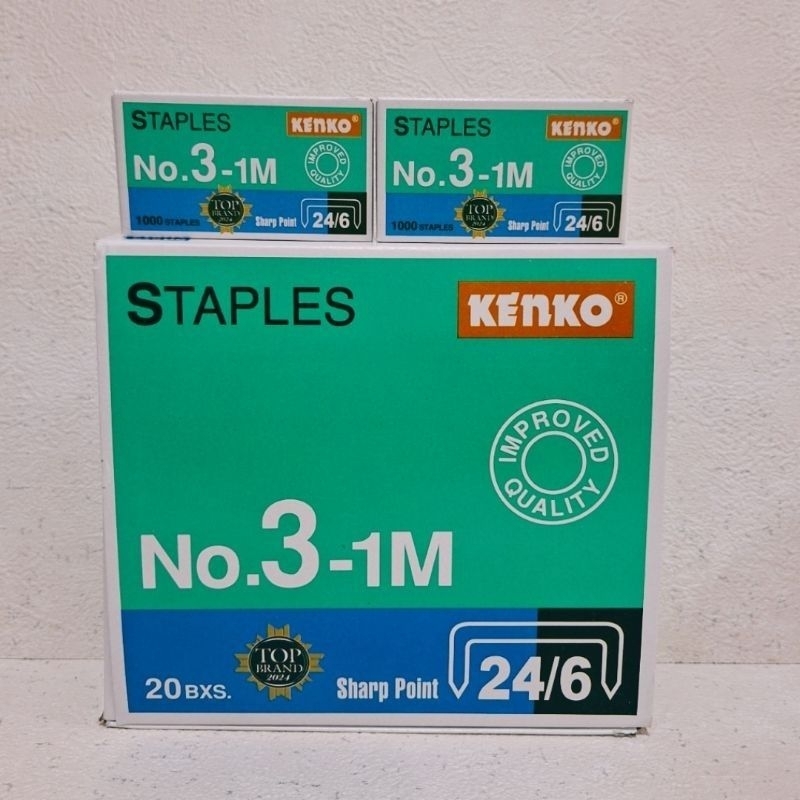 

Isi Staples Kenko No 3 isi Hekter Besar No 3-M 24/6 1 BOX ( 20 kotak)