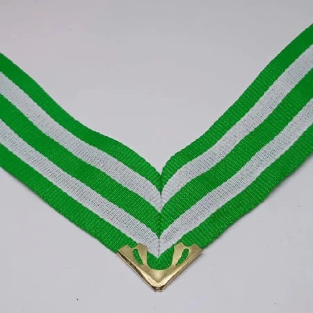 

Tali Medali Siap Pakai Siku+Lubang+ring Termurah hijau-putih