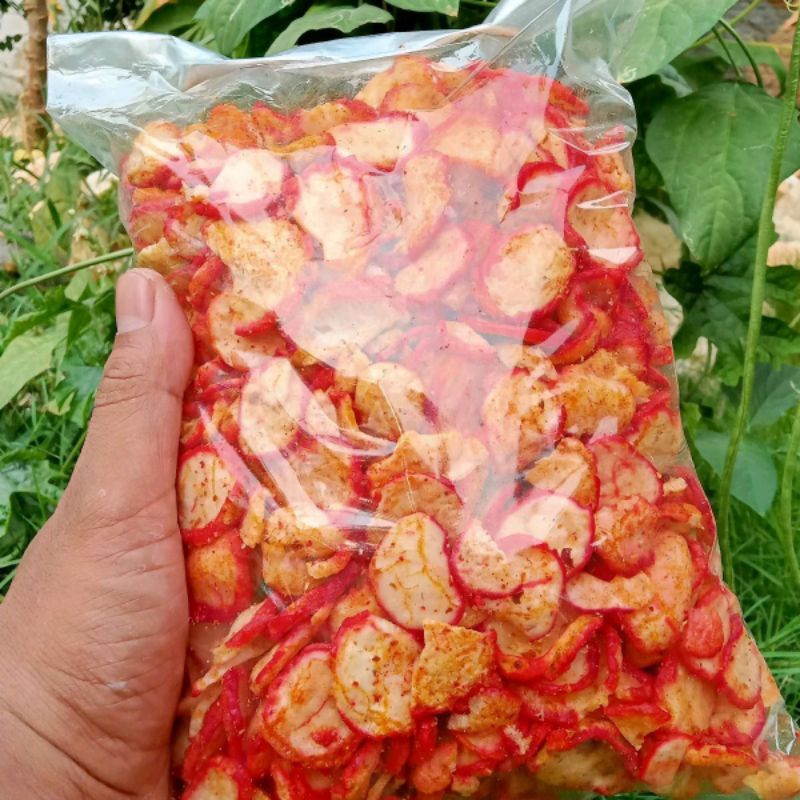 

[TERLARIS] Kerupuk Seblak Pedas Daun Jeruk 500 Gram - Renyah dan Gurih Camilan Snack Kering - Food, Bawang Cemilan