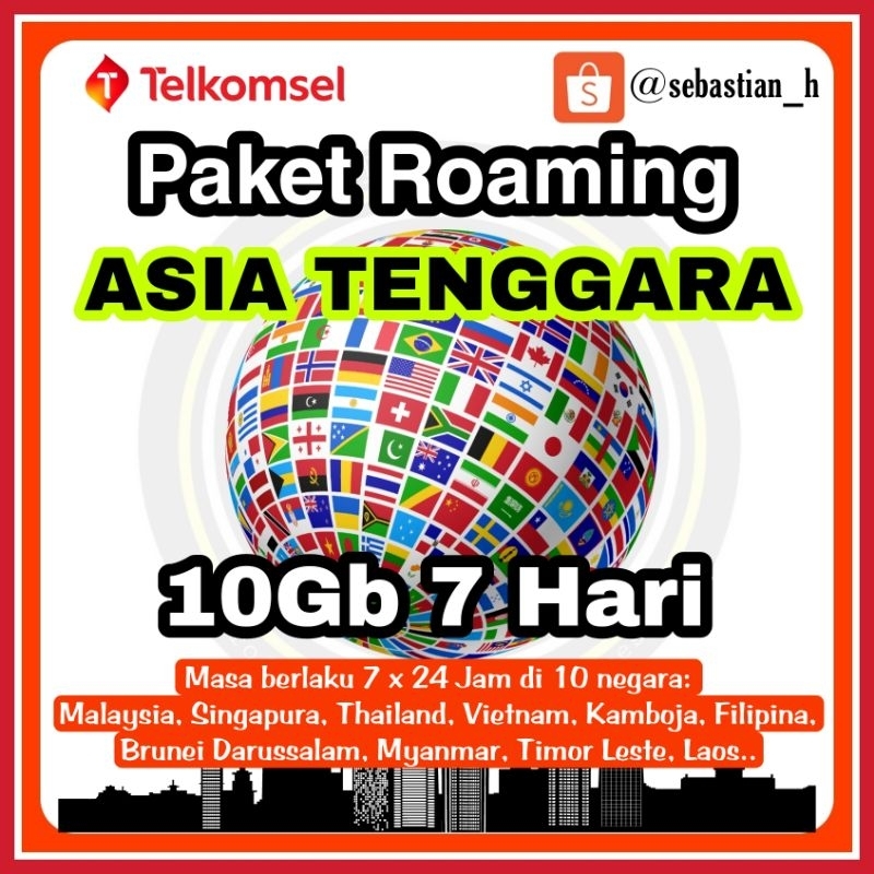 PROMO KUOTA PAKET ROAMING ASIA TENGGARA TELKOMSEL
