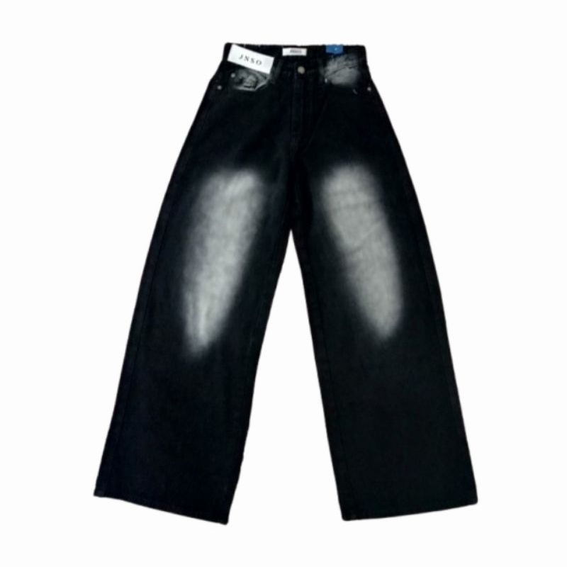 BAGGY JEANS JINISO BLACK WASH PRIA & WANITA