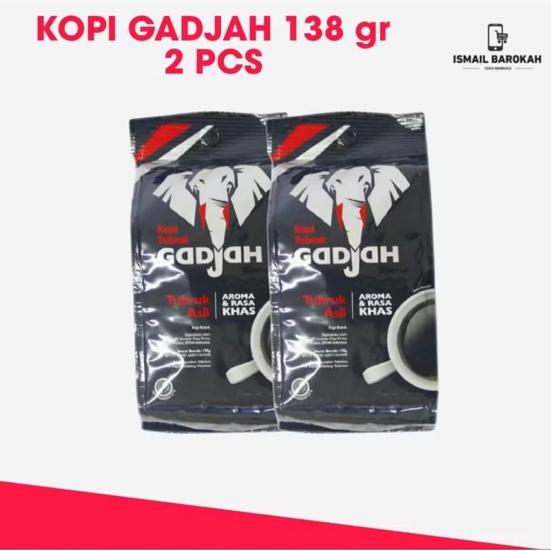 

2 Pcs Kopi Gadjah Ukuran 138 gr / Kopi Tubruk Asli