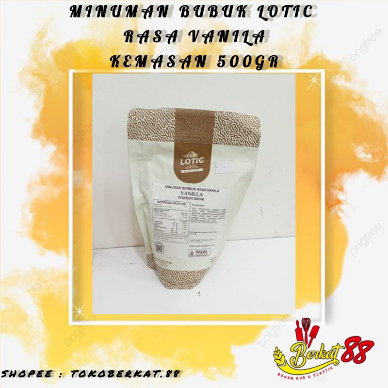 

MINUMAN BUBUK LOTIC RASA VANILLA KEMASAN 500GR