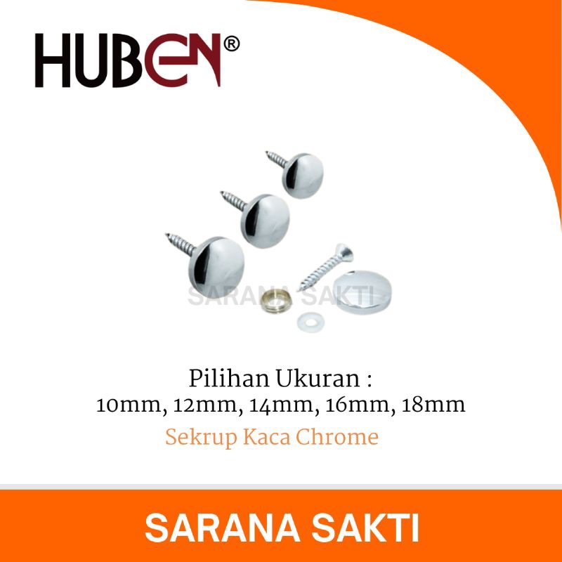 Sekrup Kaca Chrome SK-HF | Dop Skrup Kaca Tutup Sekrup Kaca