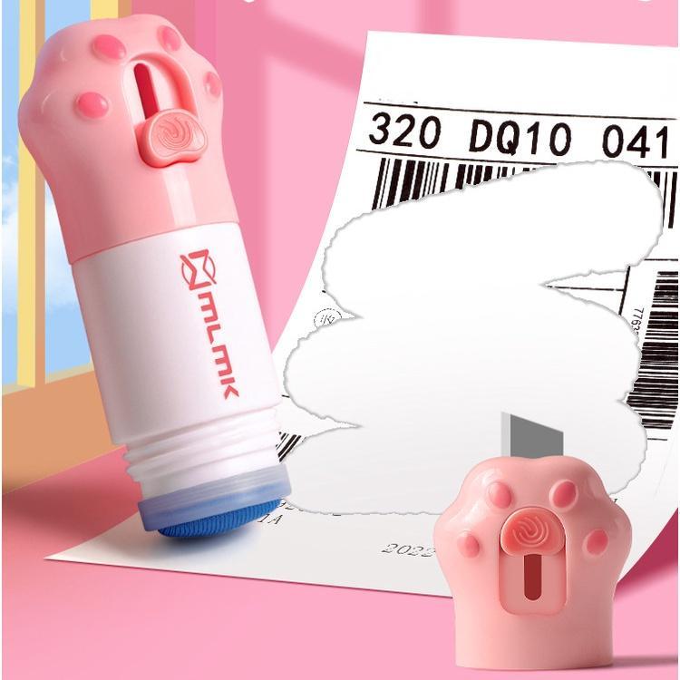 

Penghapus Tipe X Berbentuk lucu 2 Pcs Stempel Penghapus Resi 2 in 1 Cutter Pembuka Paket Kapasitas 10ml Stationery